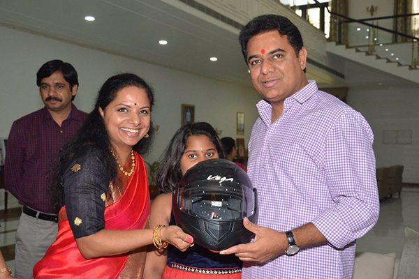 Rakhi with a Message for KTR and Kavitha