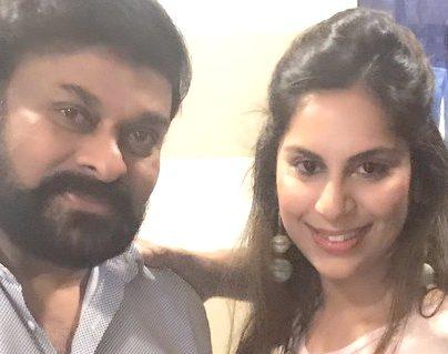 Upasana Gifts Gadget to Chiranjeevi