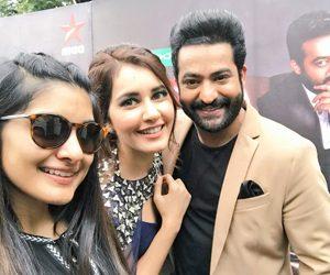 NTR, Raashi, Nivetha Jai Lava Kusa Promotions in Bigg Boss