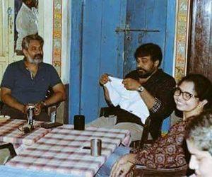 Rajamouli, Chiranjeevi At Rangasthalam 1985 Shooting Photos