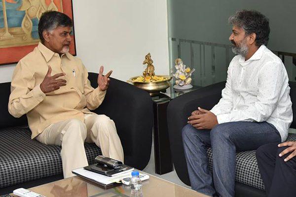 Rajamouli's Busy Day in Amaravati