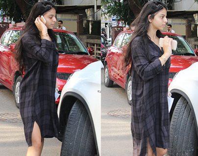 SRK Daughter Suhana Khan in Basic Shirt Dress