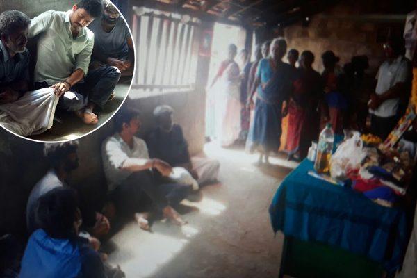 Top Star Vijay Sits on the Floor Beside Anitha Father
