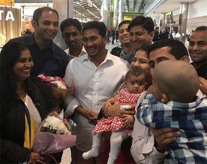 YS Jagan in London Airport