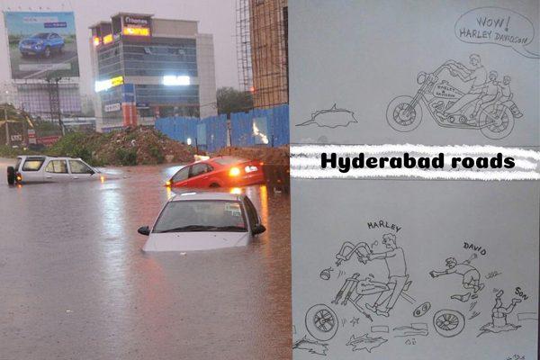 Harley Davidson - Hyderabad Rains