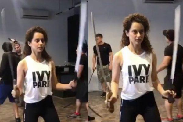 Mani Karnika - Kangana Ranaut Sword Fighting