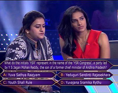 PV Sindhu at Kaun Banega Crorepati
