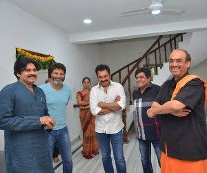 Pawan Kalyan Pooja at New Jana Sena Party Office Photos Stills