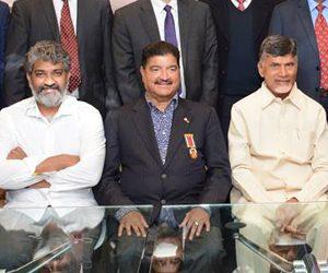 Rajamouli, Chandrababu Naidu at Norman Fosters London Photos