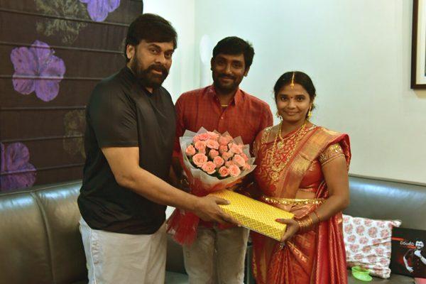 Fan Ties Knot In Front of Chiranjeevi Flexi