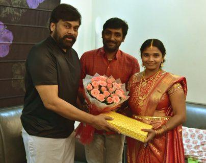 Fan Ties Knot In Front of Chiranjeevi Flexi