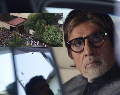 Fans Crowded At Amitabh Bachchan Home