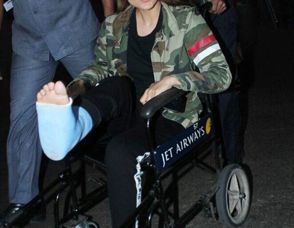 Kangana Ranaut Injures her Leg Jumping 40- Feet Down