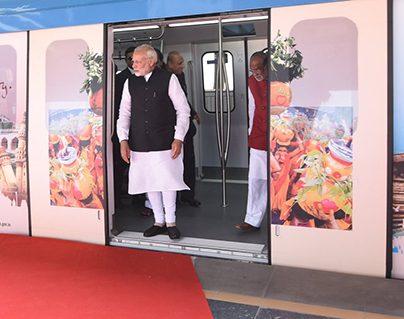 Narendra Modi Launches Hyderabad Metro Rail