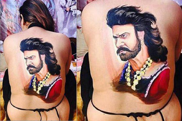 Prabhas Girl Fan Baahubali 2 Tattoo