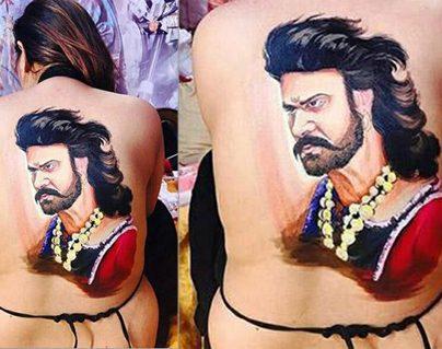 Prabhas Girl Fan Baahubali 2 Tattoo