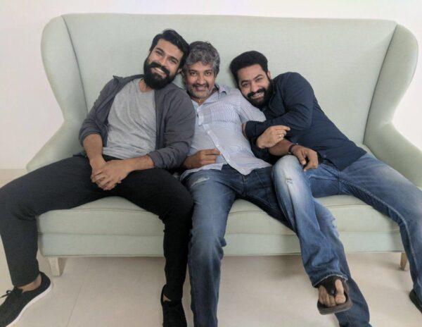 Rajamouli with Jr NTR Ram Charan Photos goes viral