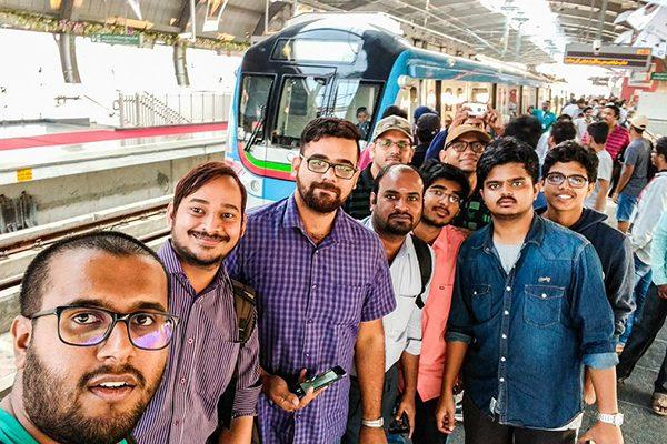 Selfie Trouble in Hyderabad Metro