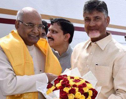 President Ram Nath Kovind praises chandrababu naidu