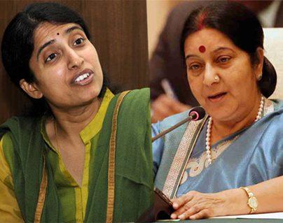 Sushma-Swaraj-Meets-YS-Bharathi--Whats-Cooking