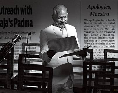 Indian Express apology to Maestro Ilaiyaraaja