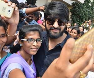 Naga Shaurya and Chalo Movie Team at KIET COLLEGE Kakinada