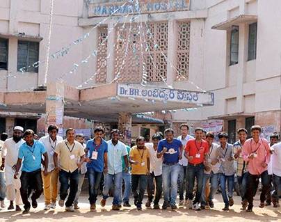 Osmania University Students slogans against Pawan Kalyan