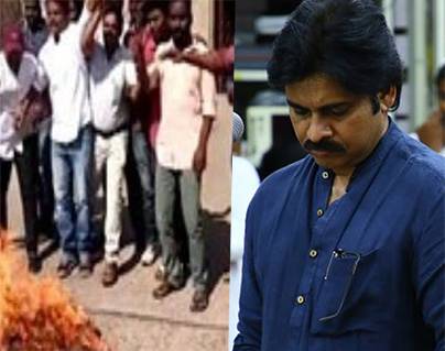 Pawan Kalyan Effigy burnt in Osmania University