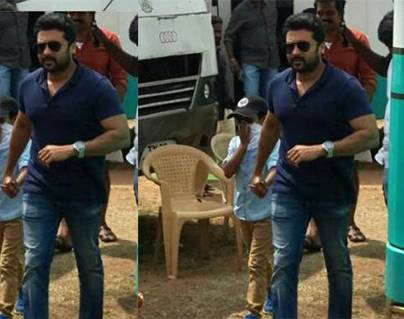 Suriya Son Rare Appearance at the Race-