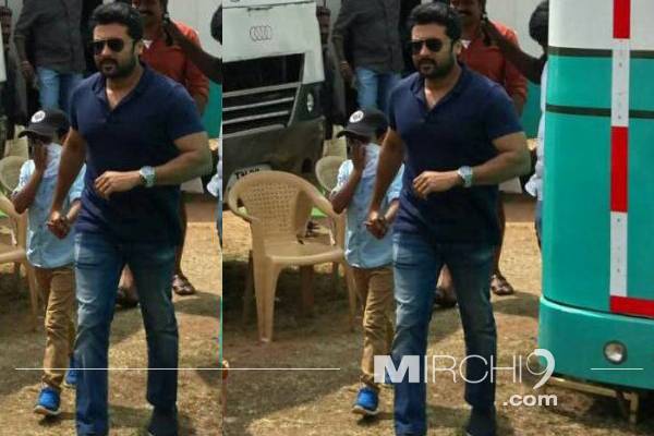 Suriya Son Rare Appearance at the Race-