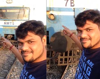Train-Hits-Hyderabad-Youth-Taking-Selfie-Video