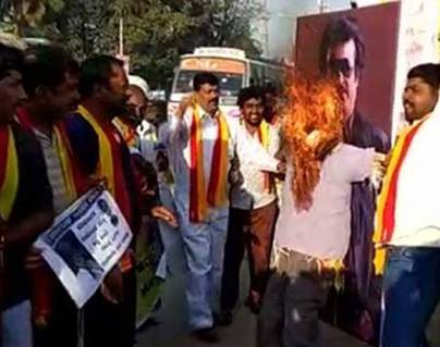 And-Then-Political-Life-Begins.--Men-Burn-Rajinikanth-Effigy