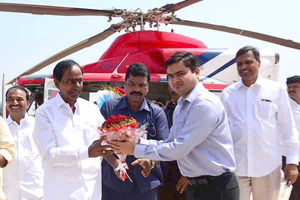 Fire Breaks Out in Telangana CM KCR Helicopter -