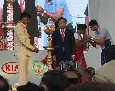 Historical Moment for RayalaSeema- Kia Motors FrameWork Installation-