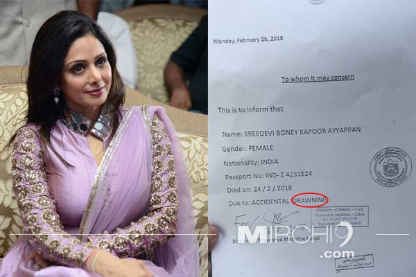 Sridevi Boney Kapoor Forensic Report