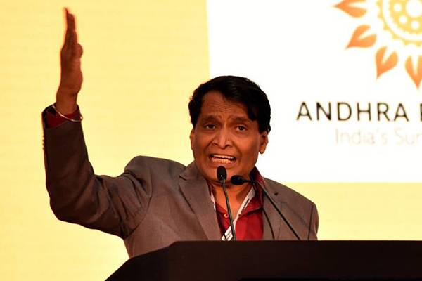 Suresh Prabhu about chandrababu naidu in  Partnership Summit- 2018