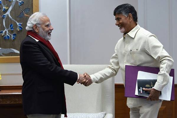What is for Chandrababu Naidu Looking at Narendra Modi-