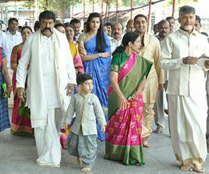 Chandrababu Naidu -Nara Devansh -Balakrishna in Tirumala Tirupati