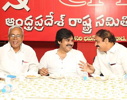 Communist parties behind pawan kalyan