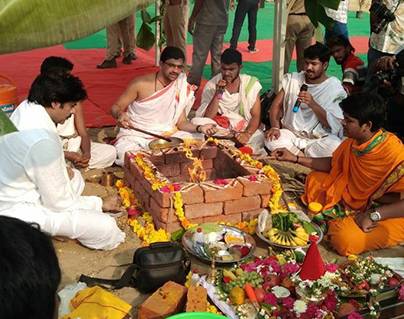 Pawan Kalyan Party Office Bhoomi Puja in Khaja