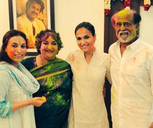 Rajinikanth-Family-Celebrates-Holi-Photos