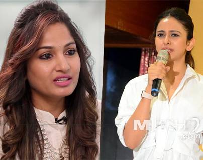 Madhavi Latha Imparts Gyan to Rakul Preet