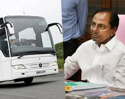 Seven Crore Super Luxury Bullet Proof Bus for KCR