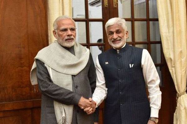 Vijay Sai Reddy  took blessings from narendra modi-