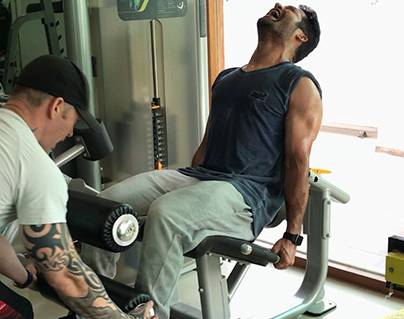 Jr NTR working hard in Gym