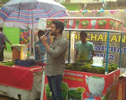 Ram Charan Selling Butter Milk for Manchu Lakshmi Memu Saitham