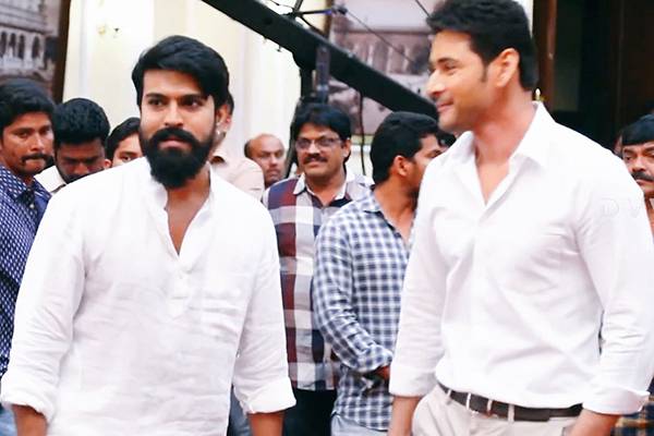 Ram Charan on the sets of Bharart Ane Nenu