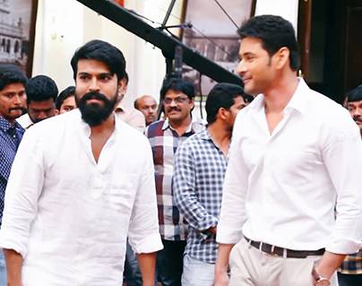 Ram Charan on the sets of Bharart Ane Nenu