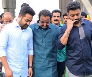 Jr NTR and Kalyan Ram at NTR Ghat-