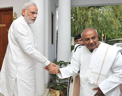 Narendra Modi's Birthday Wishes to Deve Gowda - PM Bargaining?